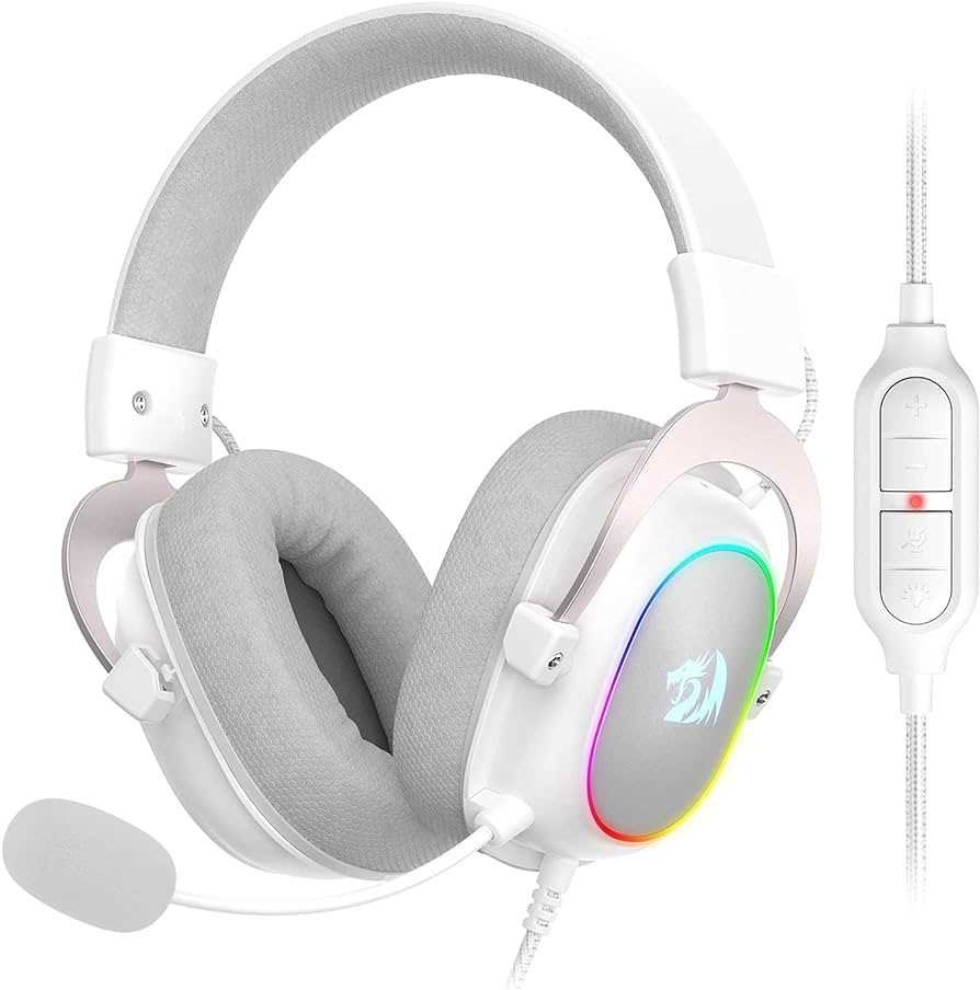 Auriculares Gamer Redragon H510 Zeus X White RGB