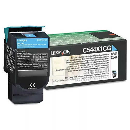 Toner Lexmark C544X1CG Cyan XL Para C544