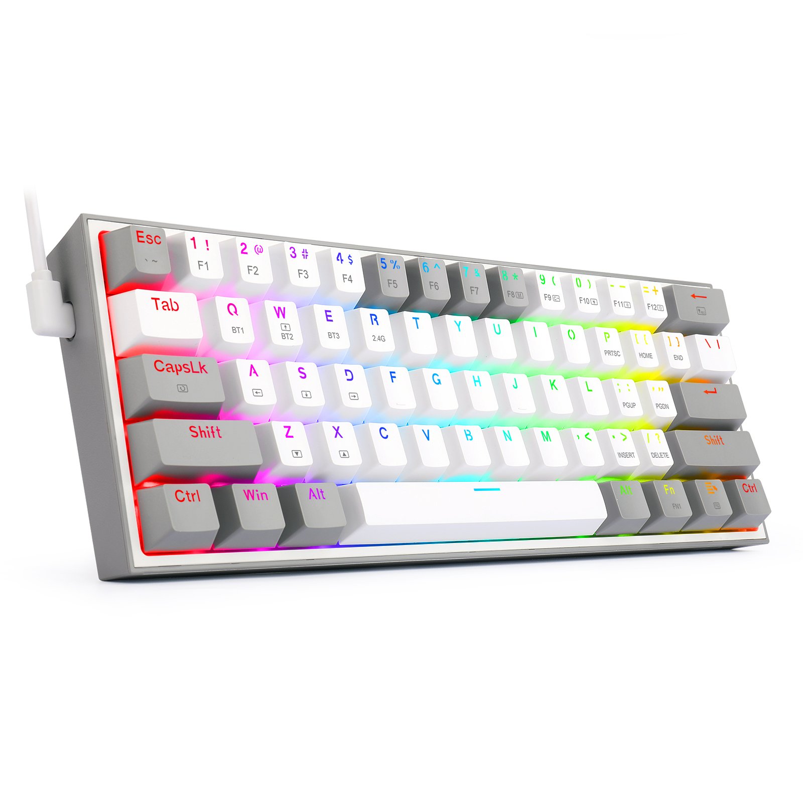 Teclado Gamer Redragon Fizz Pro White/Grey K616