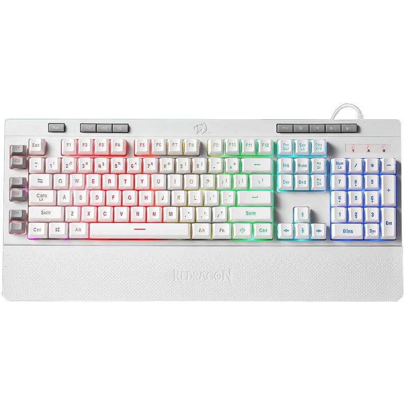 Teclado Gamer Redragon Shiva White K512