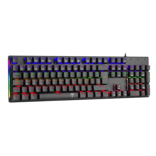 Teclado Gamer Mecánico T-Dagger Naxos Rainbow Blue Switch