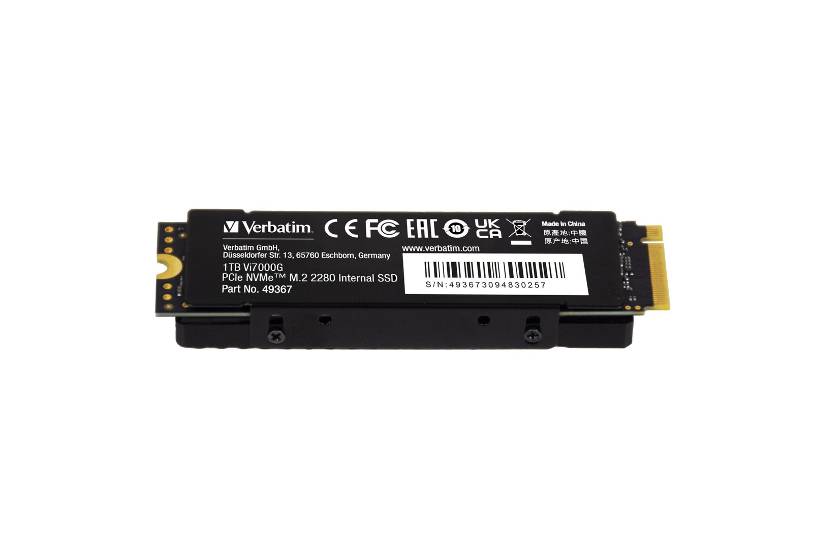 Disco SSD NVMe 1TB PCIe Gen4 Verbatim VI7000G