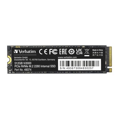 Disco SSD NVMe 512GB PCIe Gen3 Verbatim VI3000