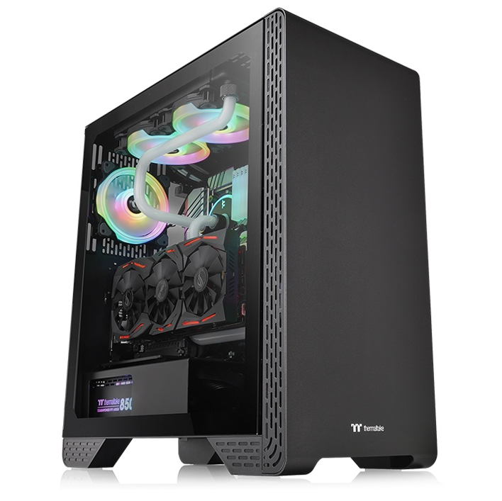 Gabinete Thermaltake S300 Mid-Tower TG Black Fan x1