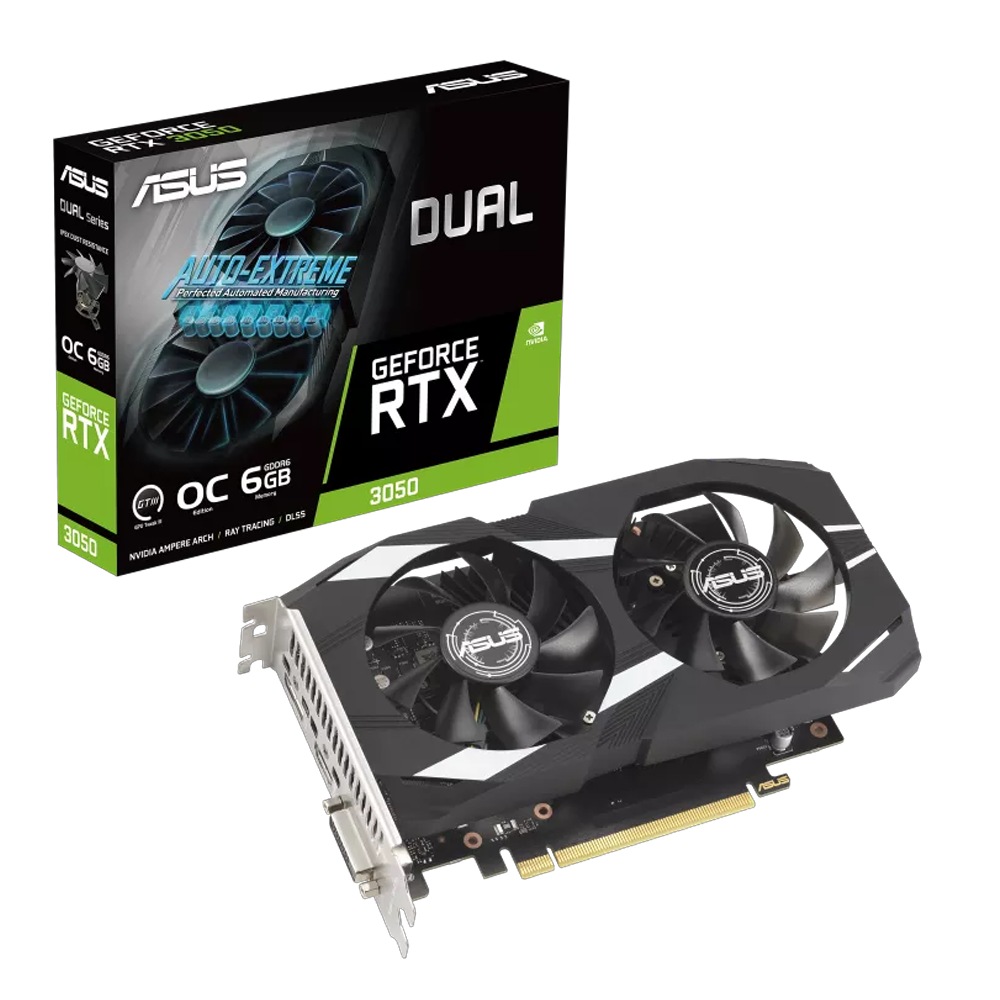 Placa de Video Asus GeForce RTX 3050 6GB GDDR6 Dual OC