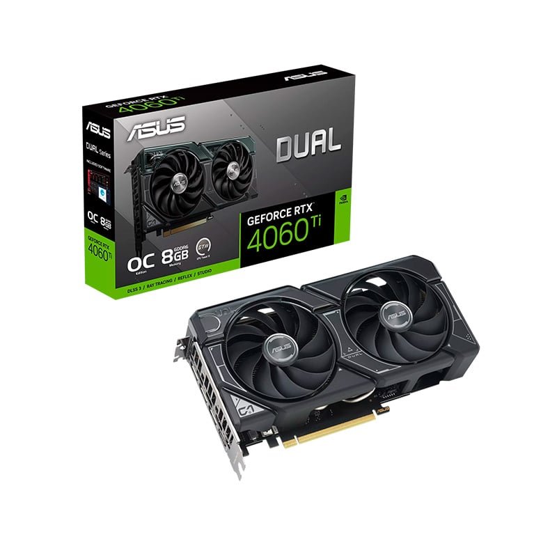 Placa de Video Asus GeForce RTX 4060 Ti 8GB GDDR6 Dual OC EVO