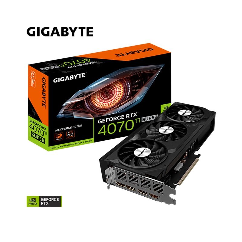 Placa de Video Gigabyte GeForce RTX 4070 Ti Super 16GB GDDR6X Windforce Max OC