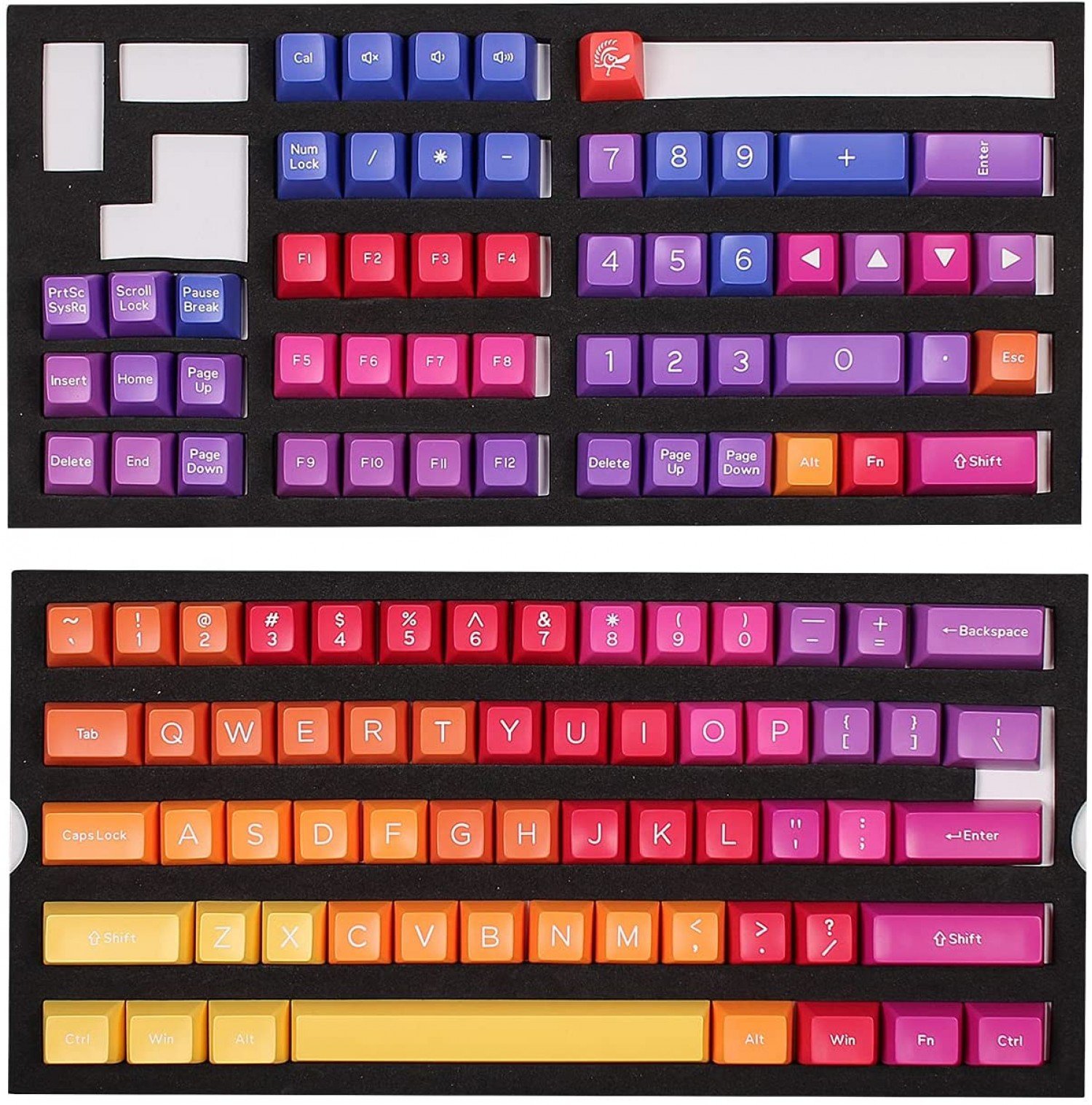 Set de Teclas Ducky Afterglow SA US ABS Seamless Double Shot