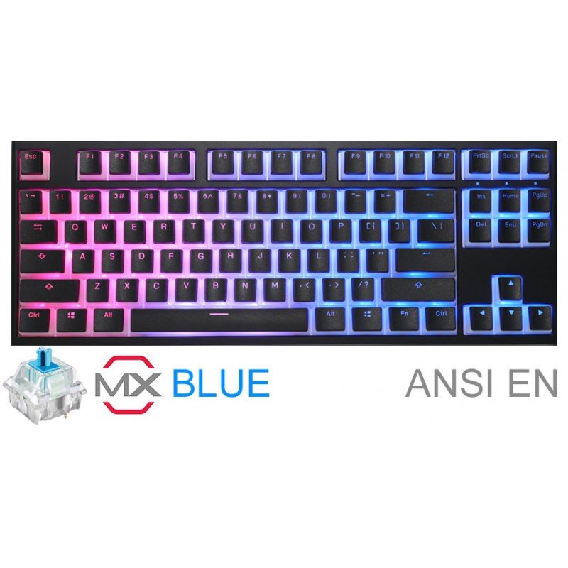 Teclado Gamer Mecánico Ducky One 2 TKL RGB Pudding Edition Cherry MX Blue