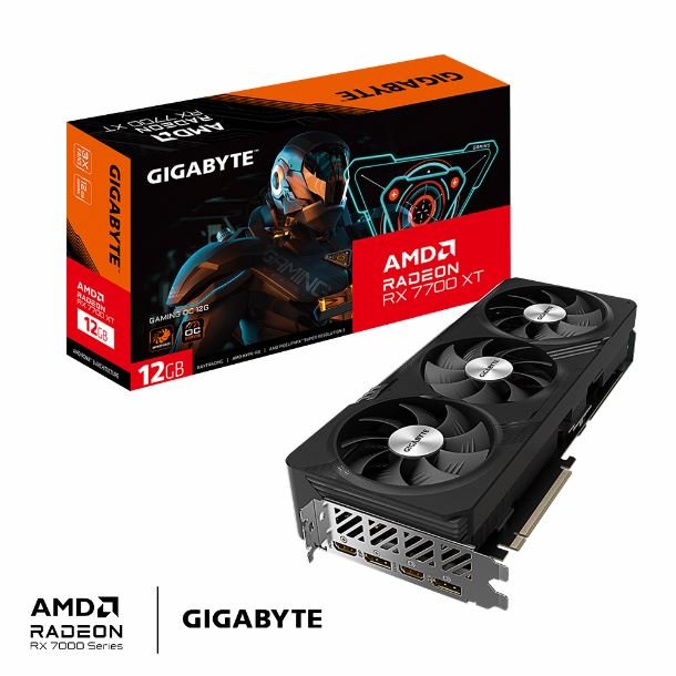 Placa de Video Gigabyte Radeon RX 7700 XT 12GB GDDR6 Gaming OC