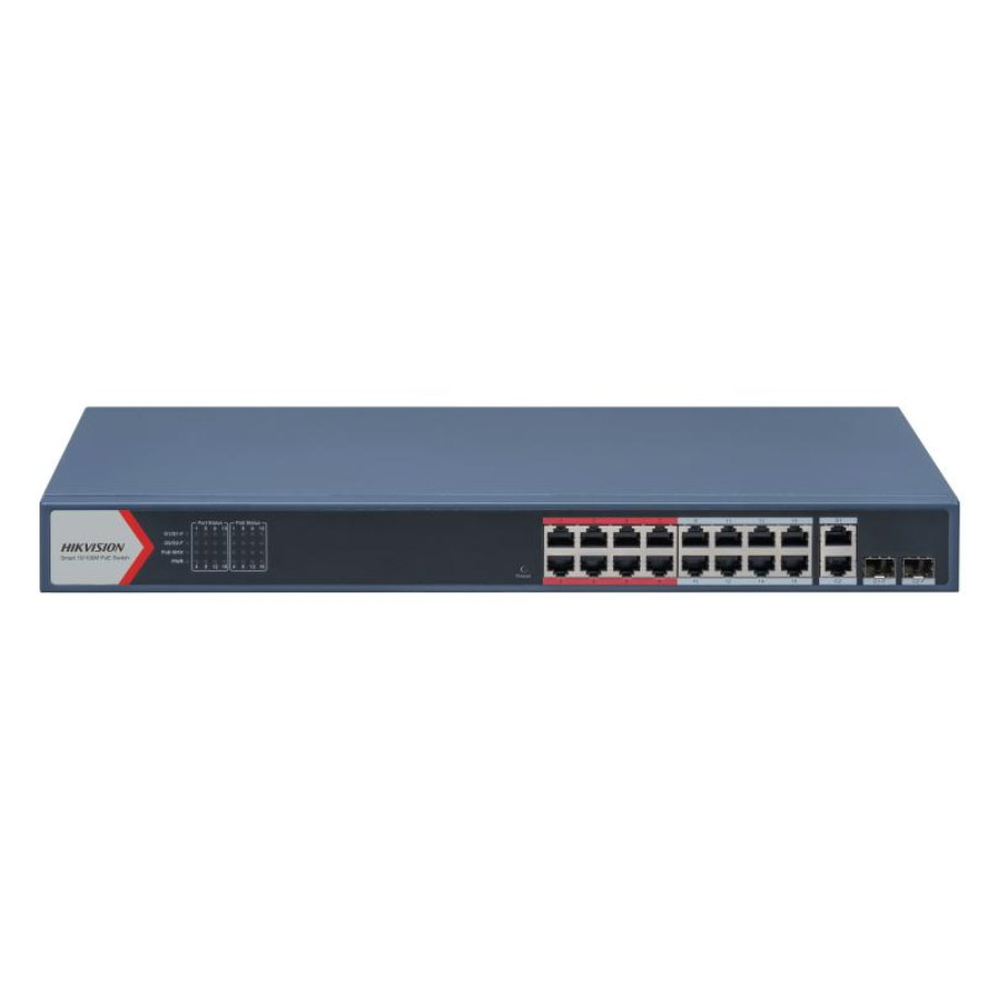 Switch Hikvision PoE inteligente Fast Ethernet DS-3E1318P-EI