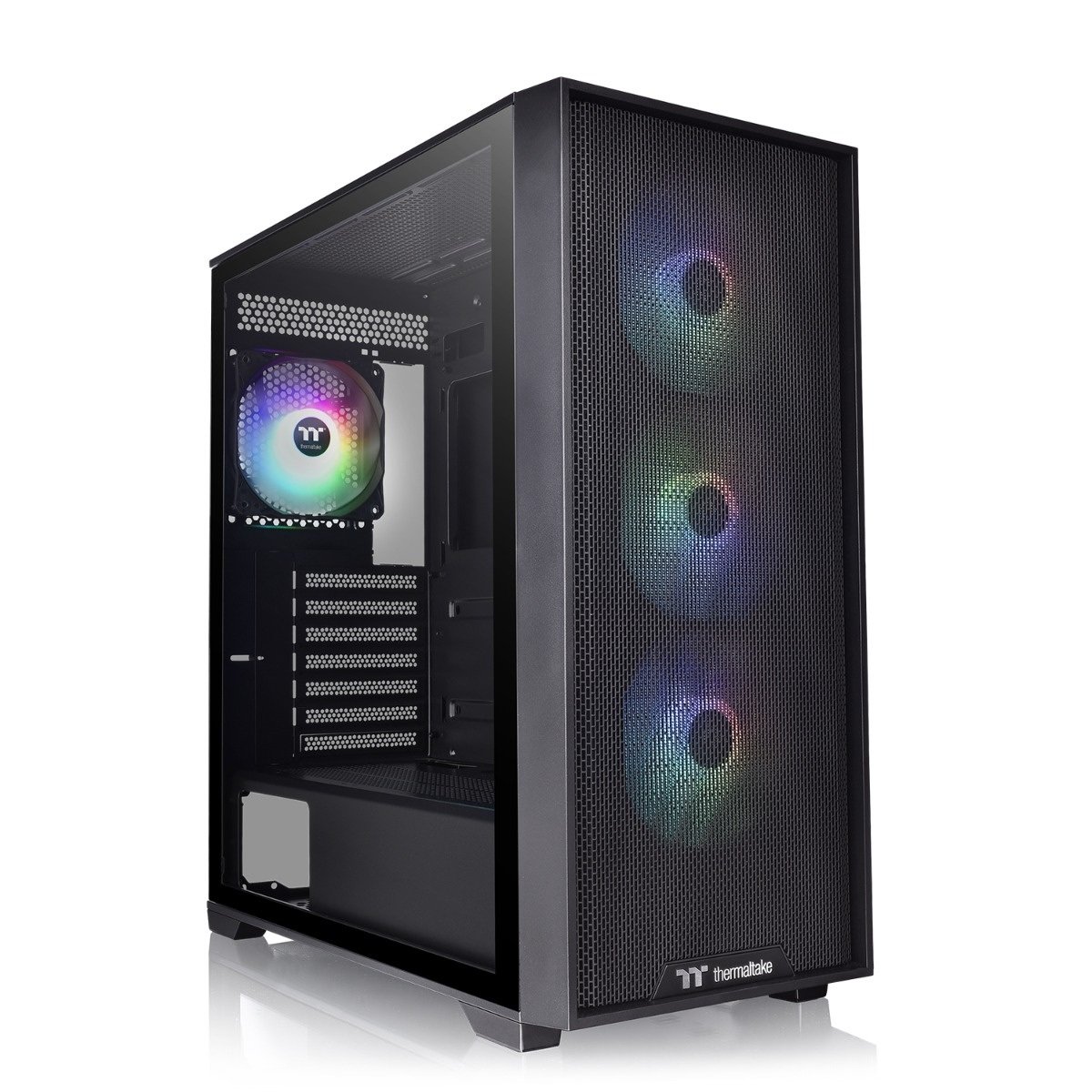 Gabinete TT H390 Mid-Tower TG Fan ARGB x4 Black c/Fuente 750W 80 Plus Bronze