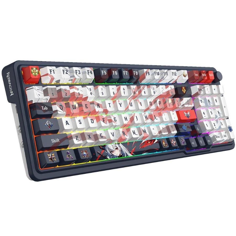 Teclado Gamer Redragon K686 Eisa Pro Black/White Anime
