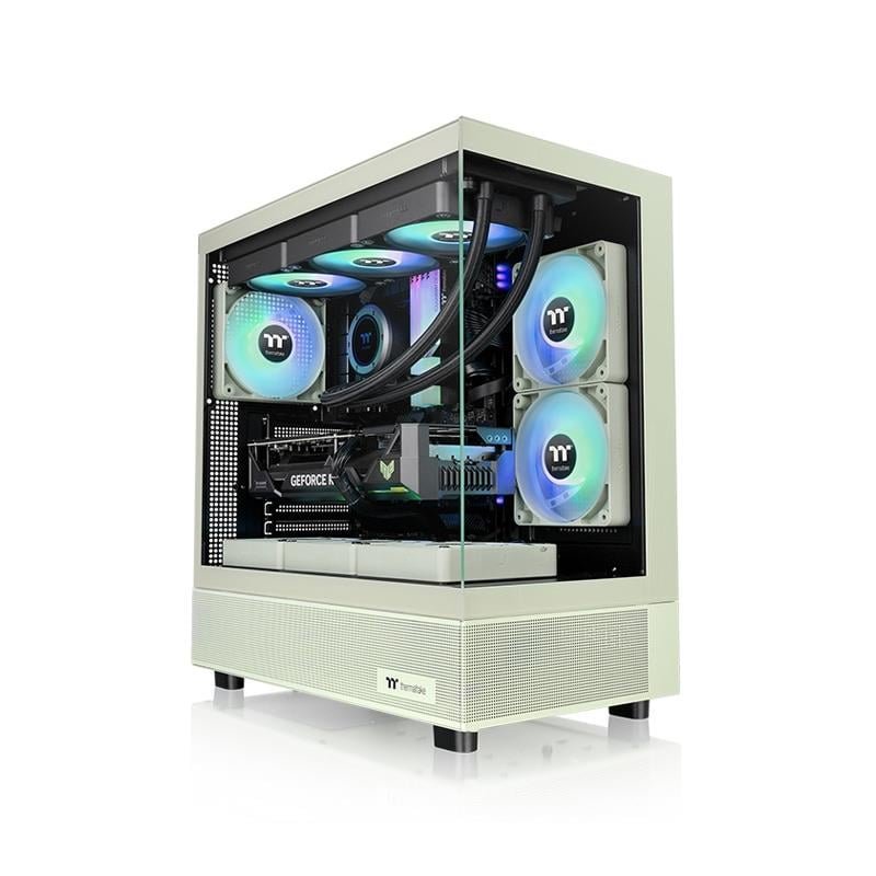 Gabinete TT View 270 Plus Mid-Tower TG x2 Fan ARGB x3 Matcha Green