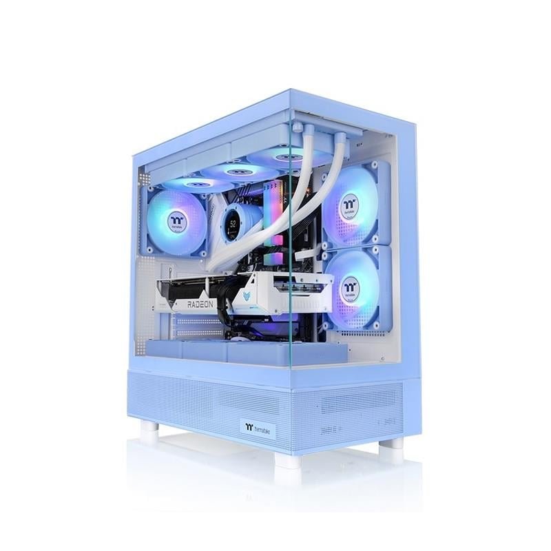 Gabinete TT View 270 Plus Mid-Tower TG x2 Fan ARGB x3 Hydrangea Blue