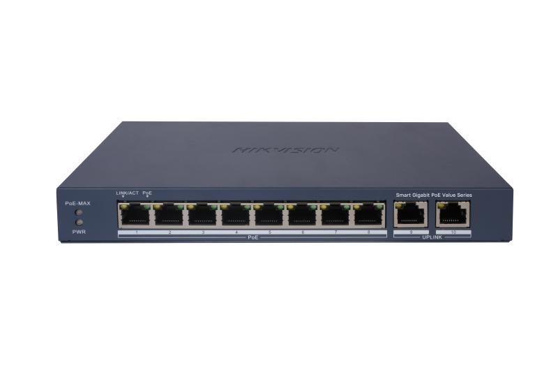 Switch Hikvision 8 puertos Gigabit POE 2 RJ45