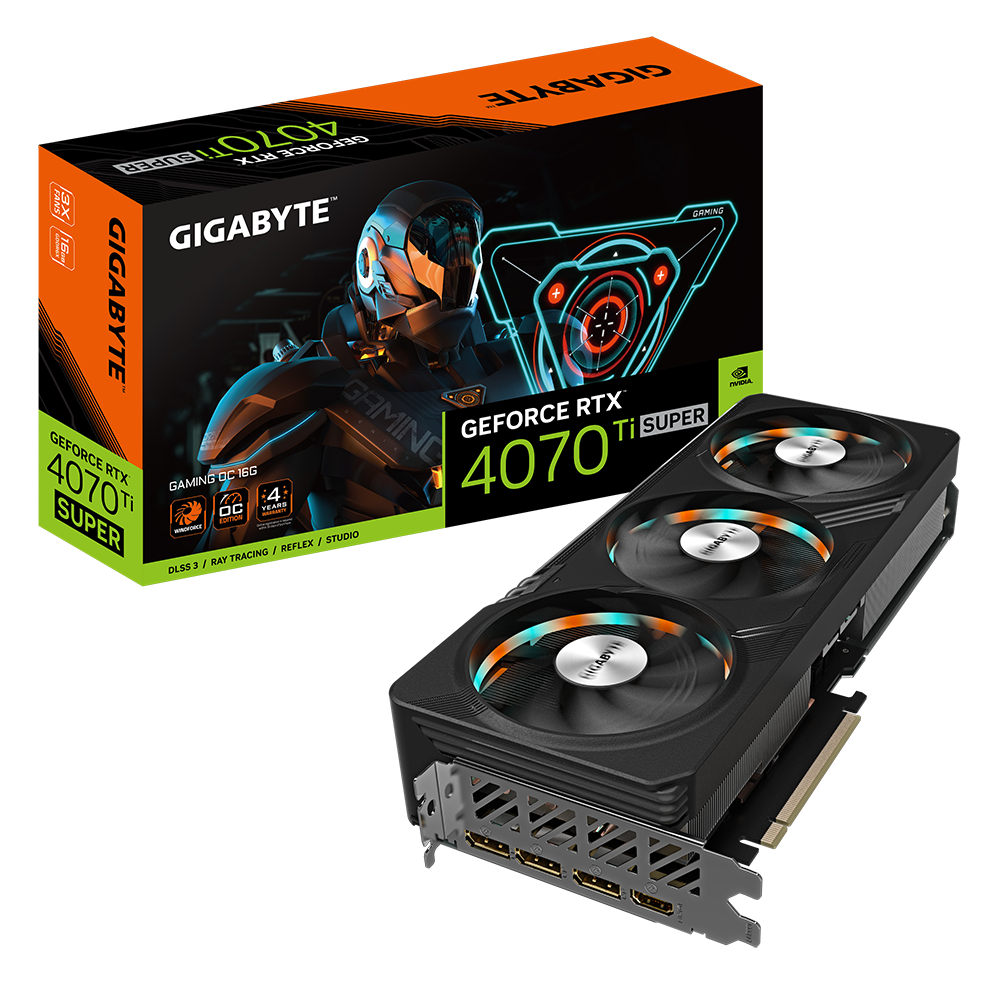 Placa de Video Gigabyte GeForce RTX 4070 Ti Super 16GB GDDR6X Gaming OC