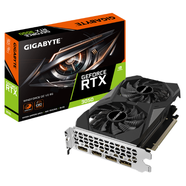 Placa de Video Gigabyte GeForce RTX 3050 6GB GDDR6 Windforce OC V2