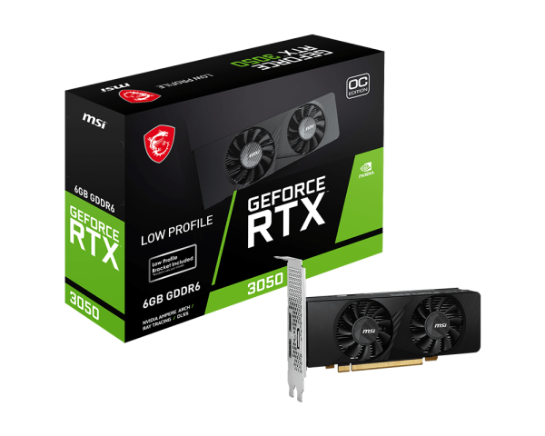 Placa de Video MSI GeForce RTX 3050 6GB GDDR6 LP OC