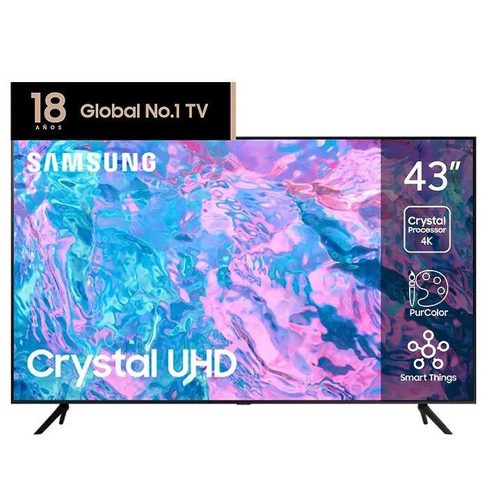 Smart TV 43" Samsung 4K Crystal UHD UN43CU7000GCZB