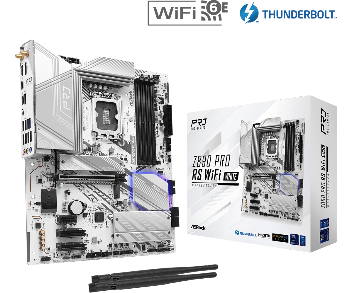 Mother Asrock Z890 PRO RS WIFI White