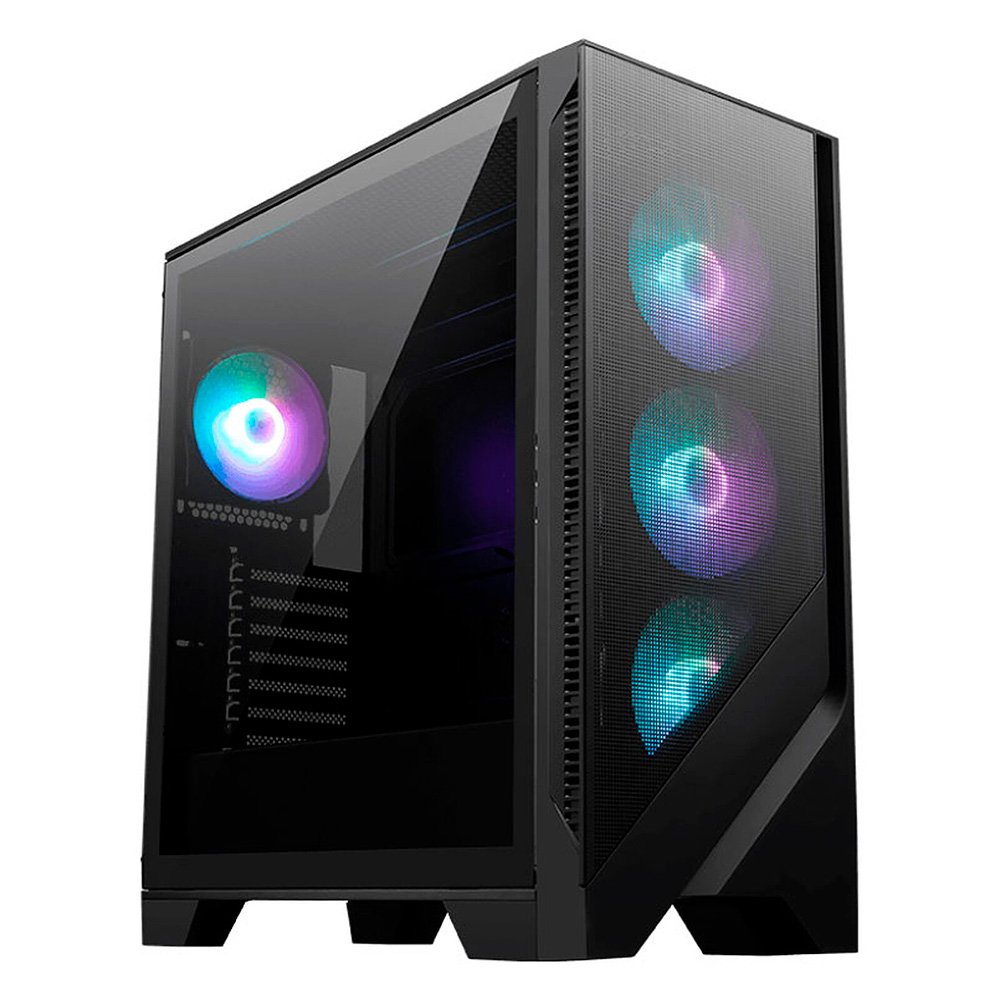 Combo MSI Gabinete MAG FORGE 320R Airflow TG Mid-Tower Fan ARGB x4