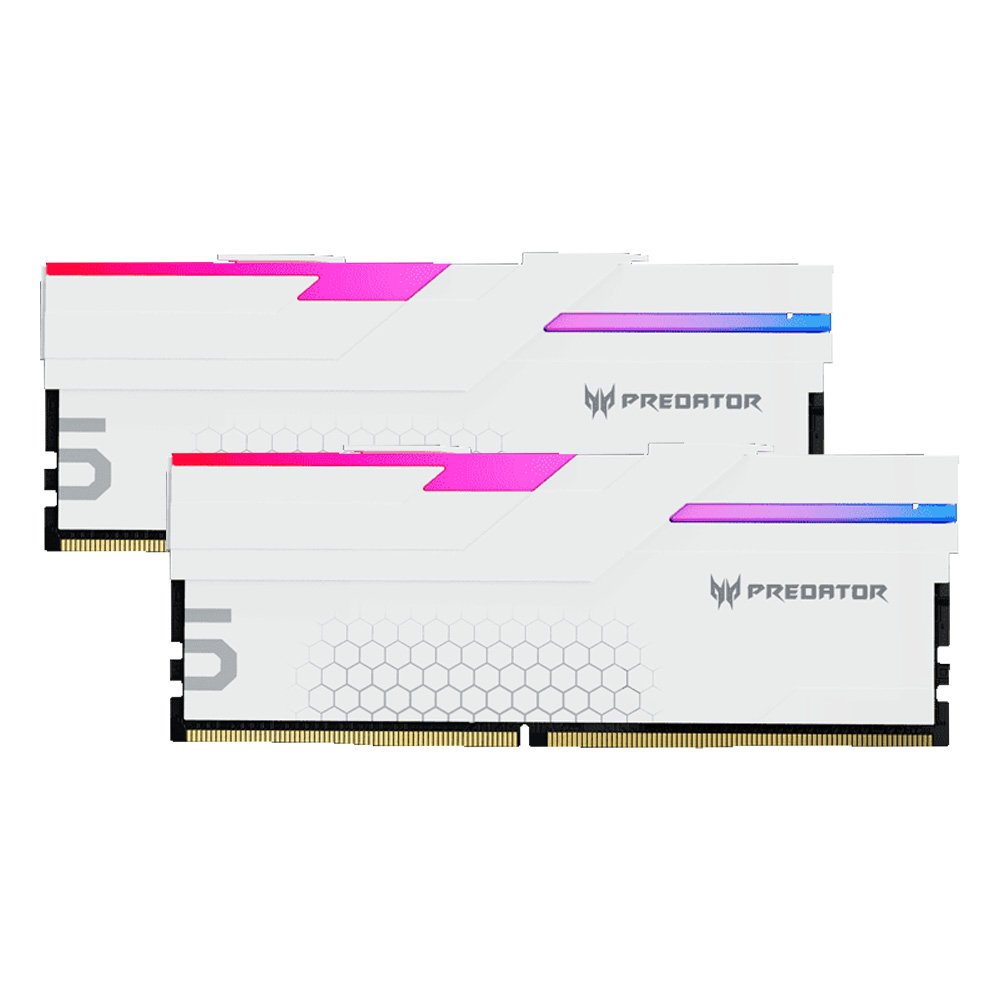 Memoria Acer Predator DDR5 48GB (2x24) 7200MHz Hermes RGB White