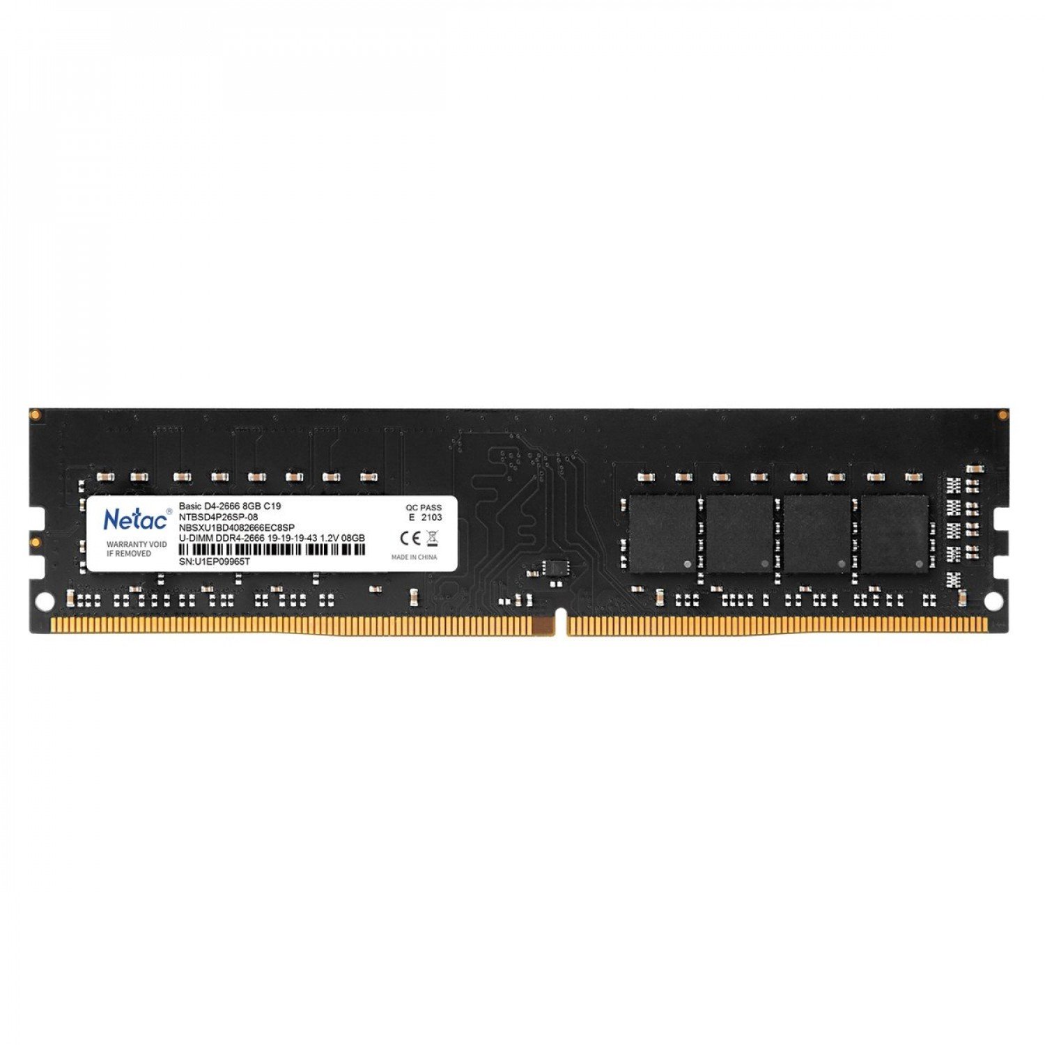 Memoria Netac DDR4 8GB 3200MHz Basic