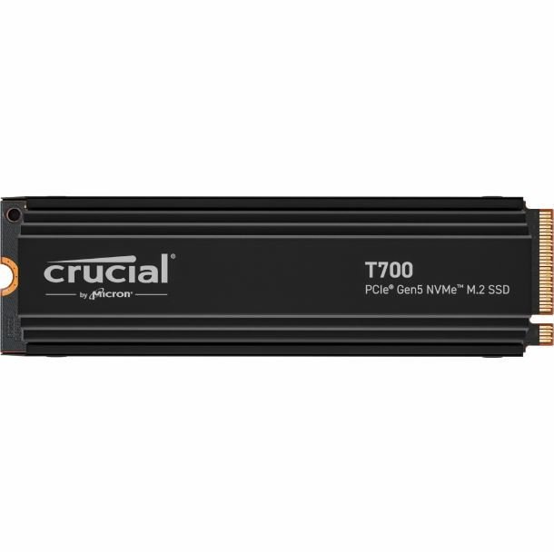 Disco SSD NVMe 1TB Crucial T700 PCIe Gen5 con Disipador