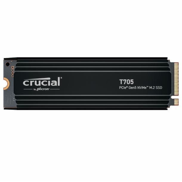 Disco SSD NVMe 2TB Crucial T705 PCIe Gen5 con Disipador