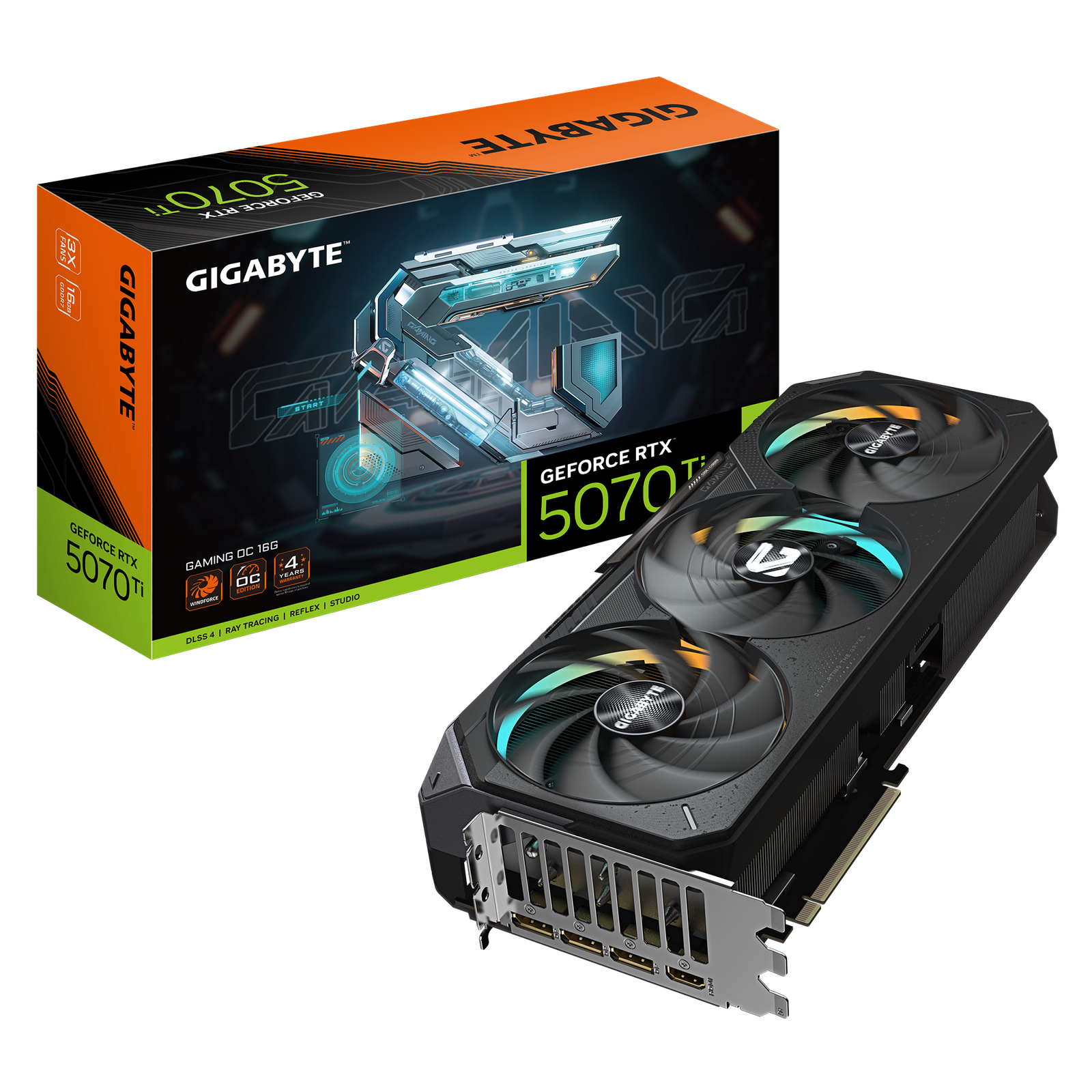 PLACA DE VIDEO GIGABYTE GEFORCE RTX 5070 TI 16GB GDDR7 GAMING OC