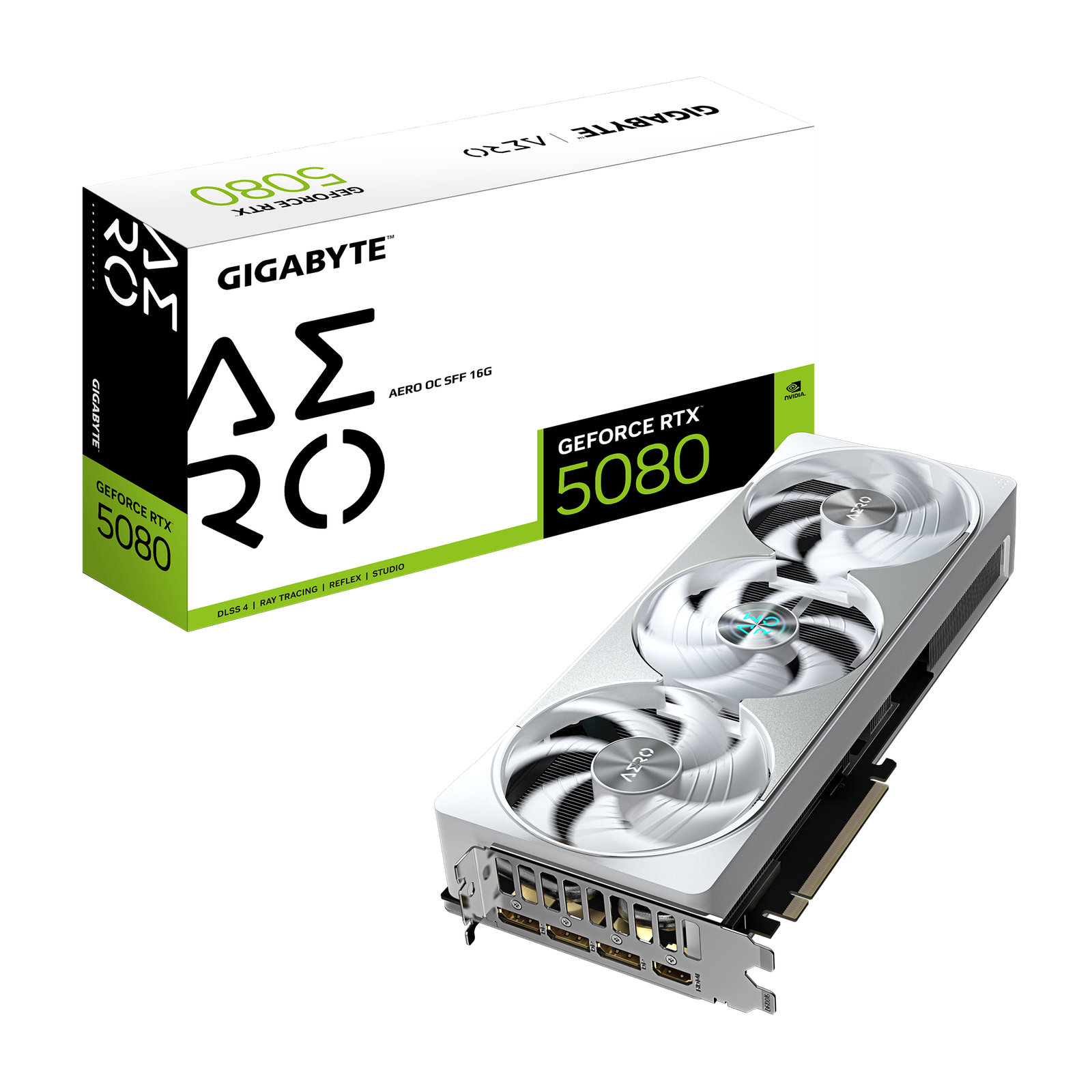 PLACA DE VIDEO GIGABYTE GEFORCE RTX 5080 16GB GDDR7 AERO OC ICE SFF