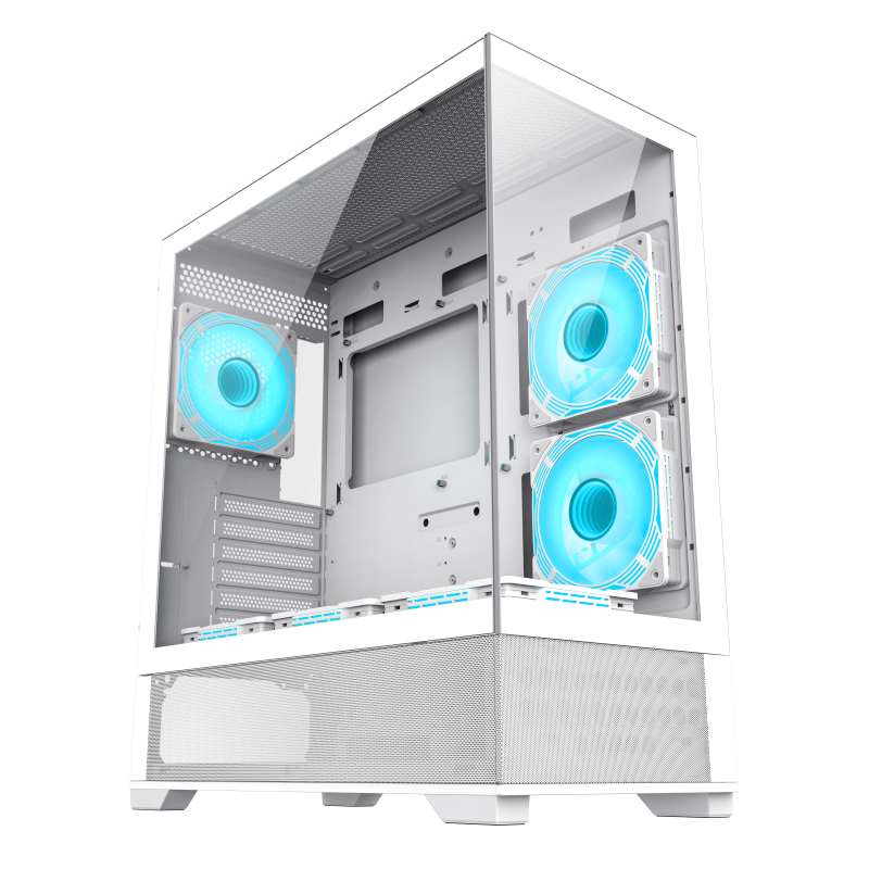 Gabinete Gamemax Vista AW White + 6 Fan ARGB E-ATX