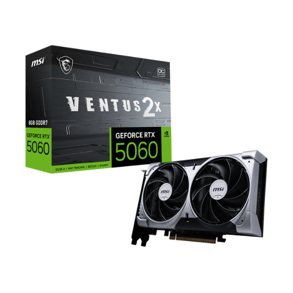 Placa de Video MSI GeForce RTX 5060 8GB GDDR7 Ventus 2X OC