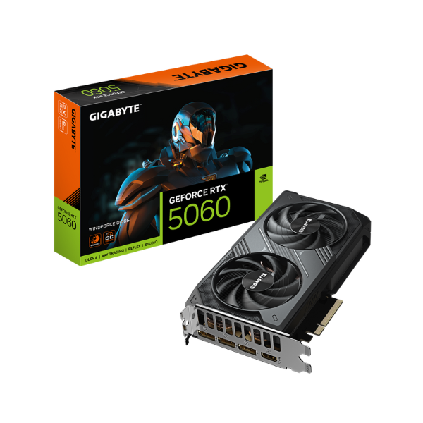 Placa de Video Gigabyte GeForce RTX 5060 8GB GDDR7 Windforce OC