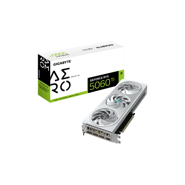 PLACA DE VIDEO GIGABYTE GEFORCE RTX 5060 TI 16GB GDDR7 AERO OC