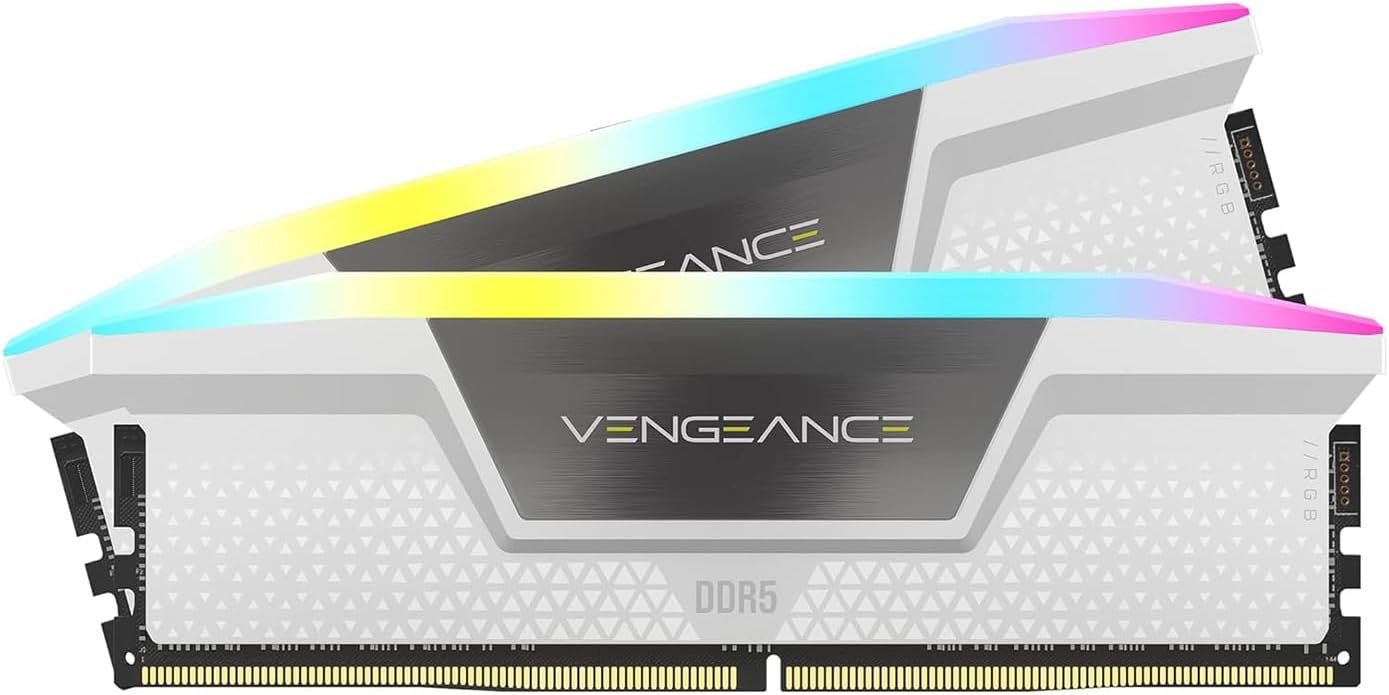 Memoria Corsair DDR5 32GB (2x16GB) 6000MHz Vengeance RGB White CL30