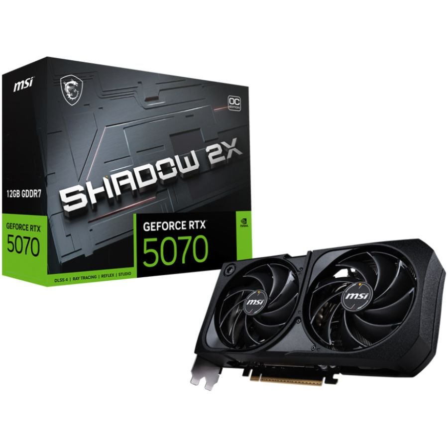 PLACA DE VIDEO MSI GEFORCE RTX 5070 12GB GDDR7 SHADOW 2X OC