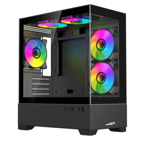 Gabinete Sentey H30 Black + 5 Fan ARGB