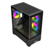 Gabinete Sentey H30 Black + 5 Fan ARGB 2