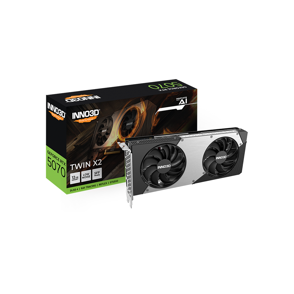 Placa de Video INNO3D GeForce RTX 5070 12GB GDDR7 Twin X2