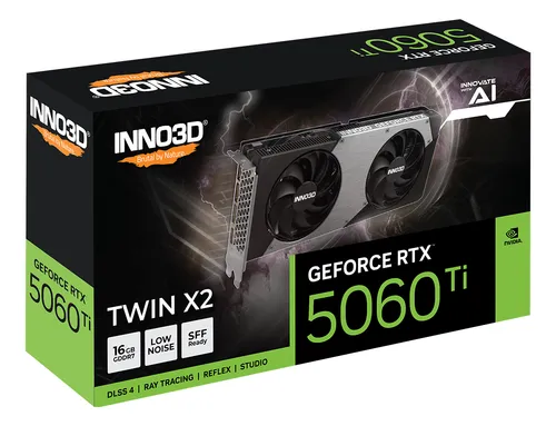 Placa de Video INNO3D GeForce RTX 5060 Ti 16GB GDDR7 Twin X2