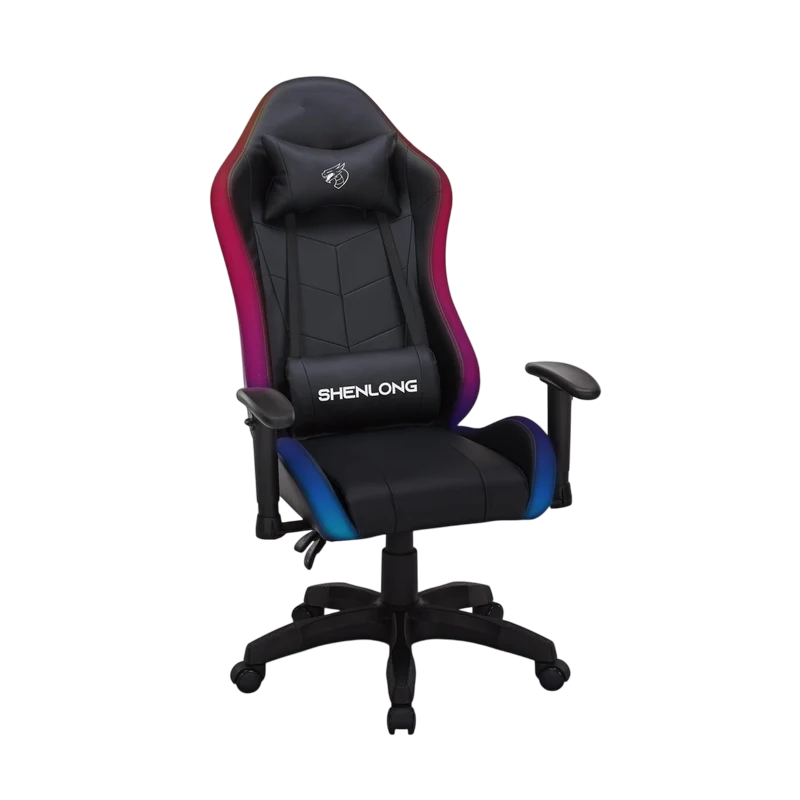 SILLAS GAMER SHENLONG NEGRA RGB SH-GC150RGB CON CONTROL REMOTO