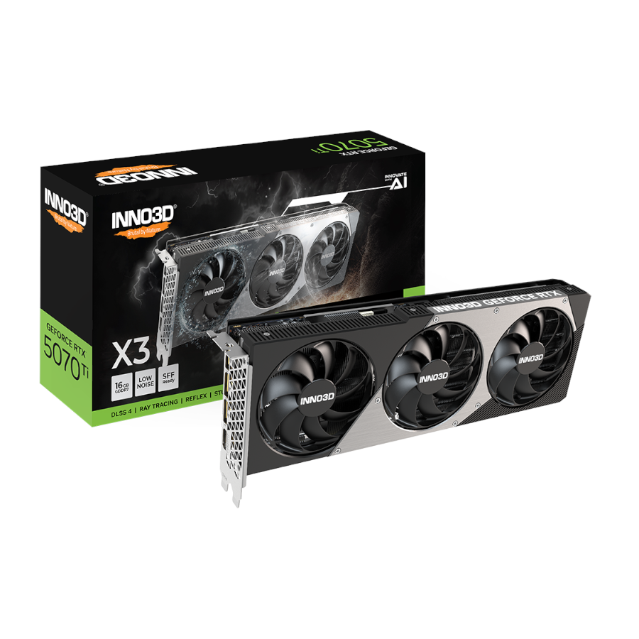 Placa de Video INNO3D GeForce RTX 5070 Ti 16GB GDDR7 X3