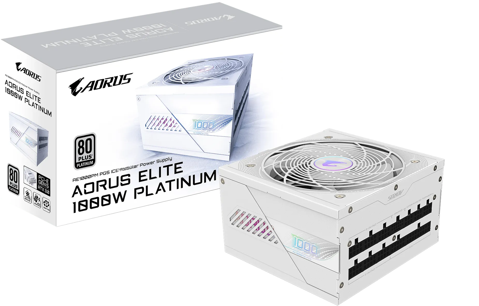 Fuente Gigabyte 1000w Aorus Elite PG5 ICE 80 Plus Platinum Modular