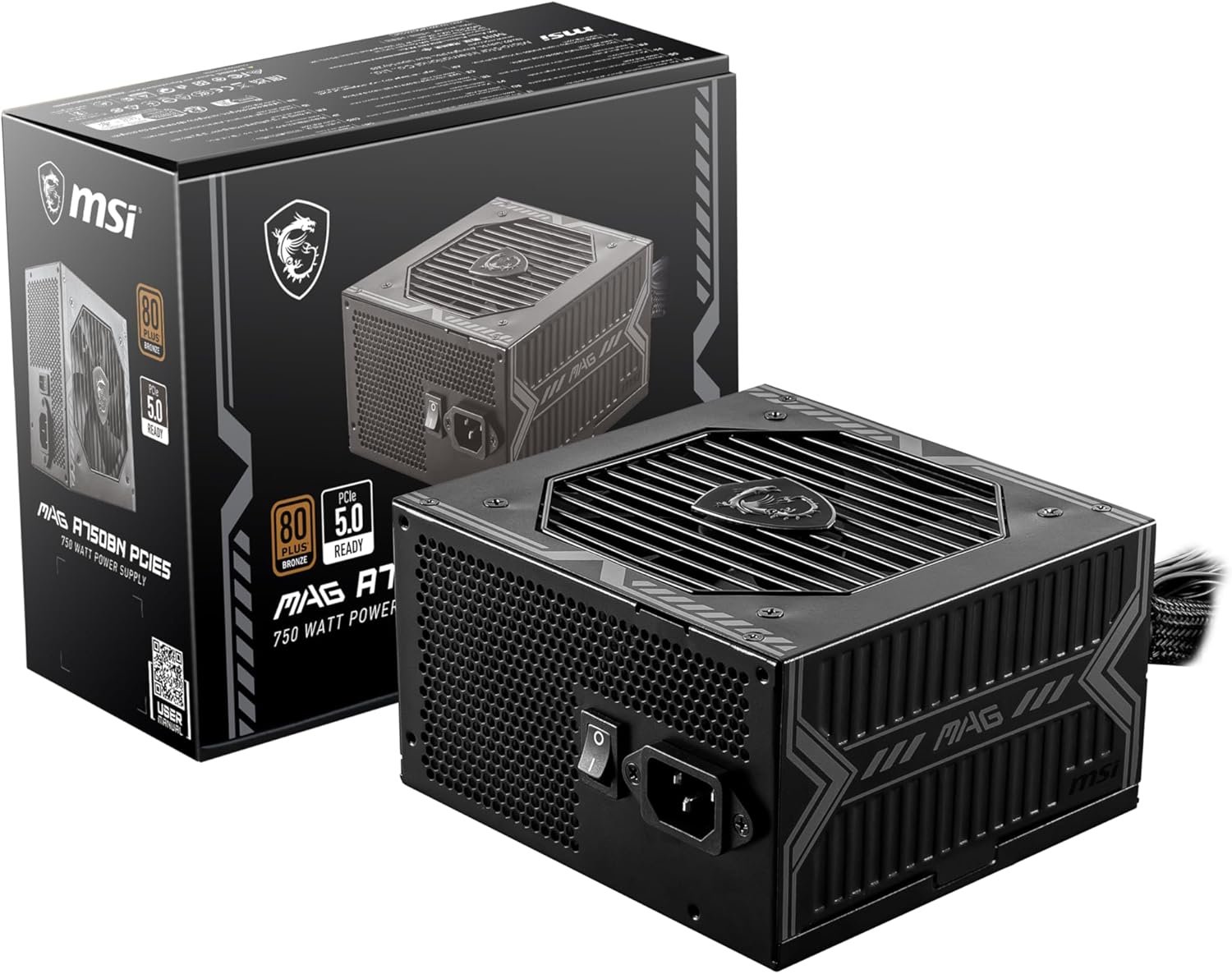 Fuente MSI MAG A750BN 750W 80 Plus Bronze PCIe 5.0