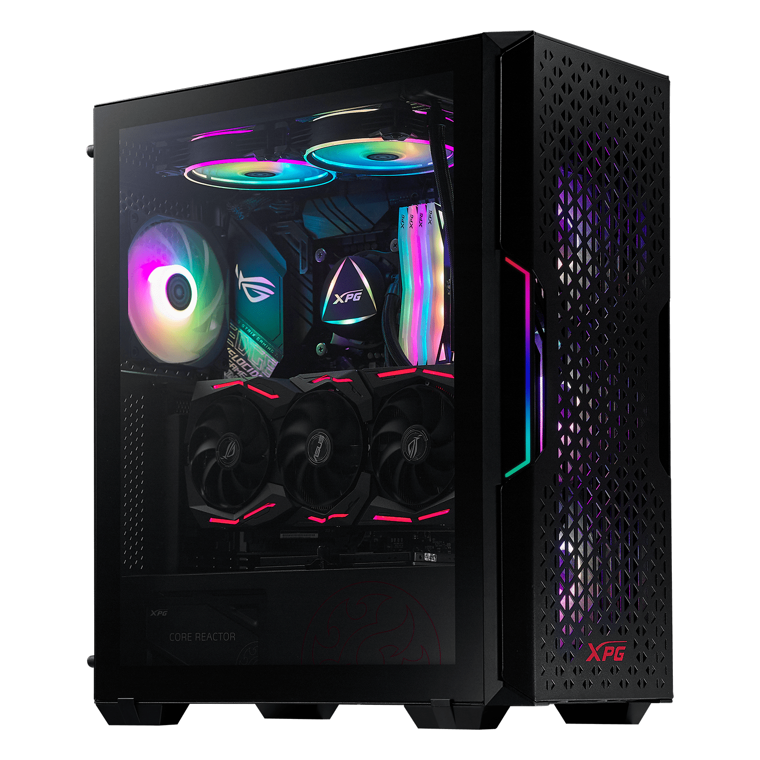 Gabinete Adata XPG Starker Air BTF Black + 4 Fan ARGB
