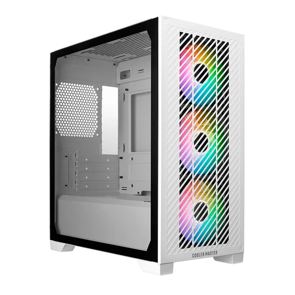 Gabinete Cooler Master Elite 301 Mini Tower Blanco + 3 Fan ARGB