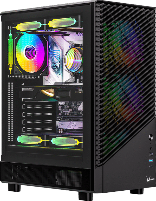 Gabinete Formula V Line Mana Geometry Black + 3 Fan FRGB Gabinete Formula V Line Mana Geometry Black + 3 Fan FRGB