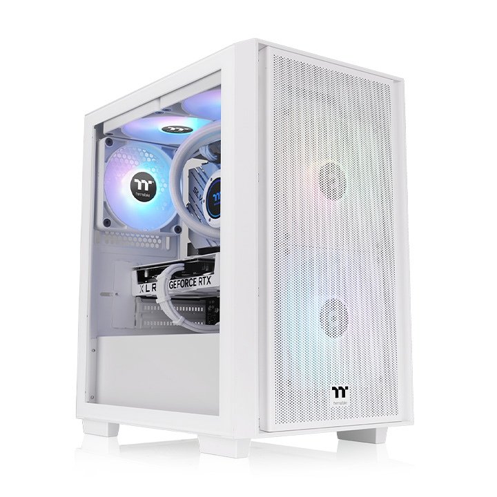 Gabinete TT Versa H16 Micro Tower TG Fan ARGB x3 Snow White